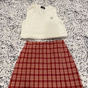 COMME CA ISM CREAM SWEATER VEST